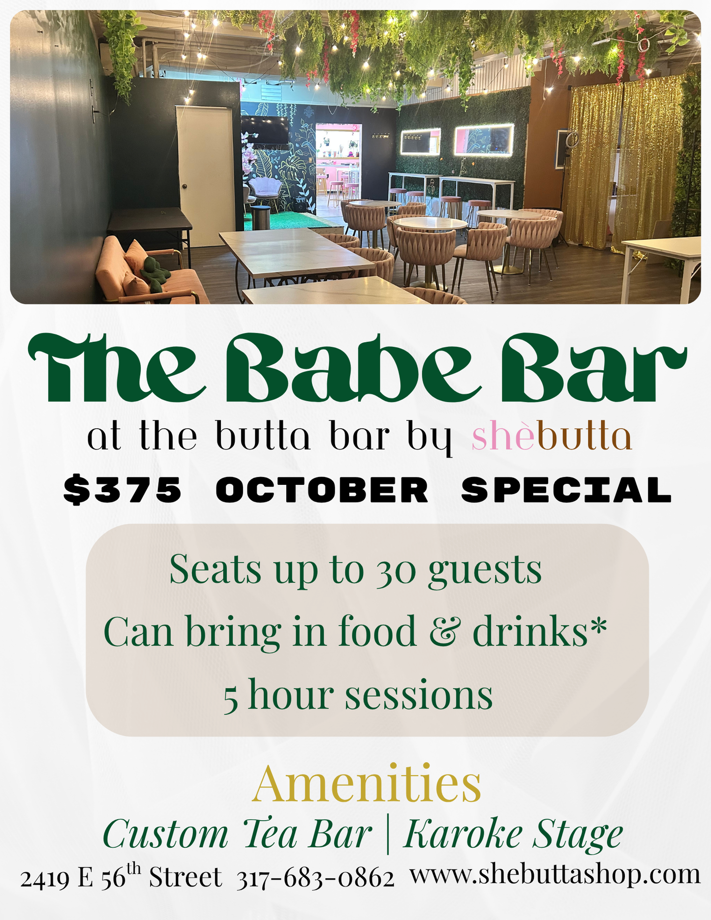 The Babe Bar Rental (October Special)