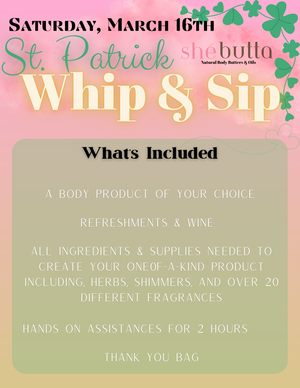 St Patrick's Day Whip & Sip