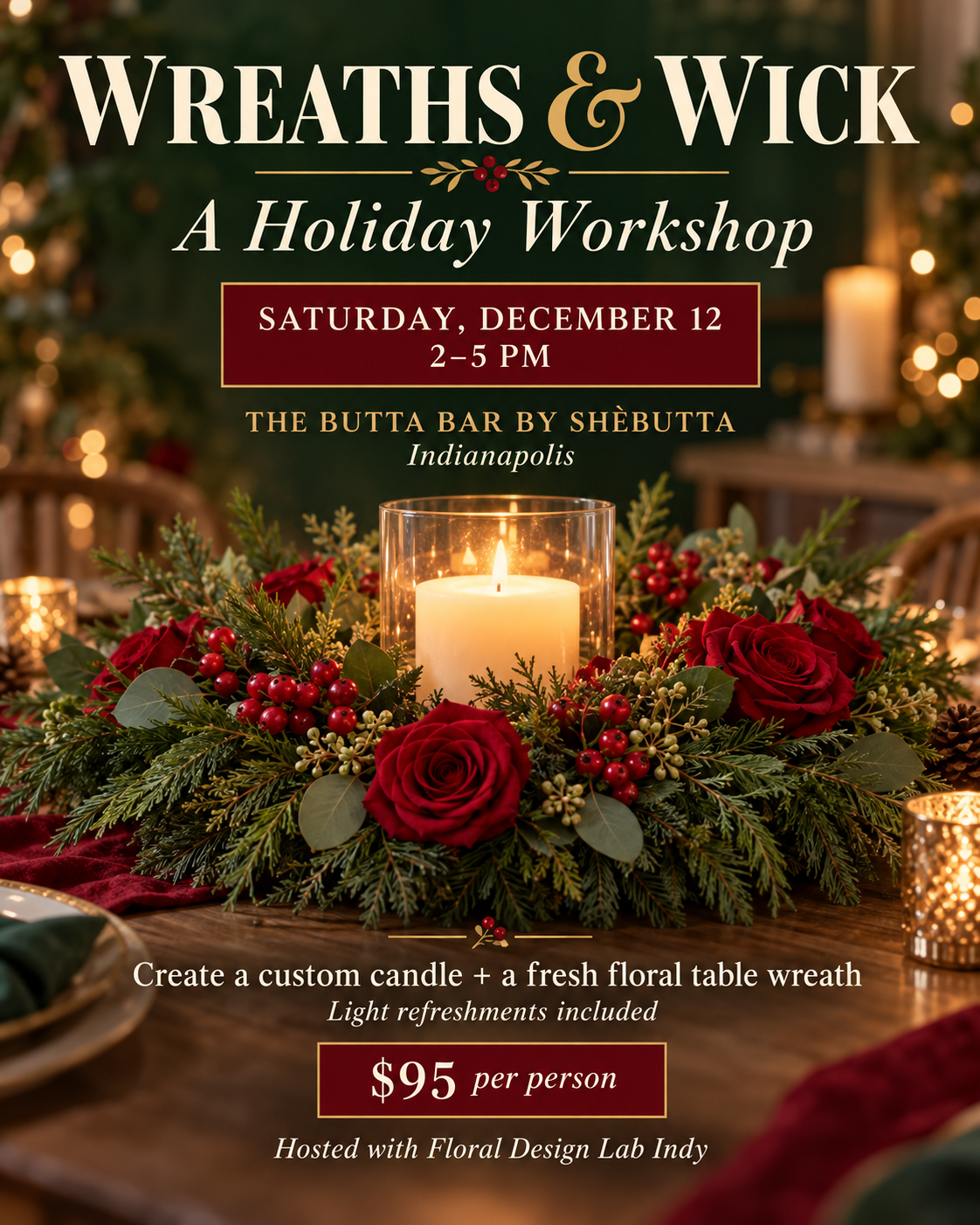 Wreaths & Wick: A Holiday Workshop