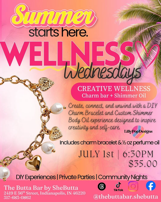 Summer Wellness Wednesdays: Creative Wellness | Charm Bar + Shimmer Body Oil