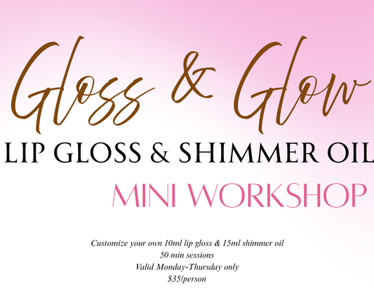 Gloss & Glow – Lip Gloss & Shimmer Oil